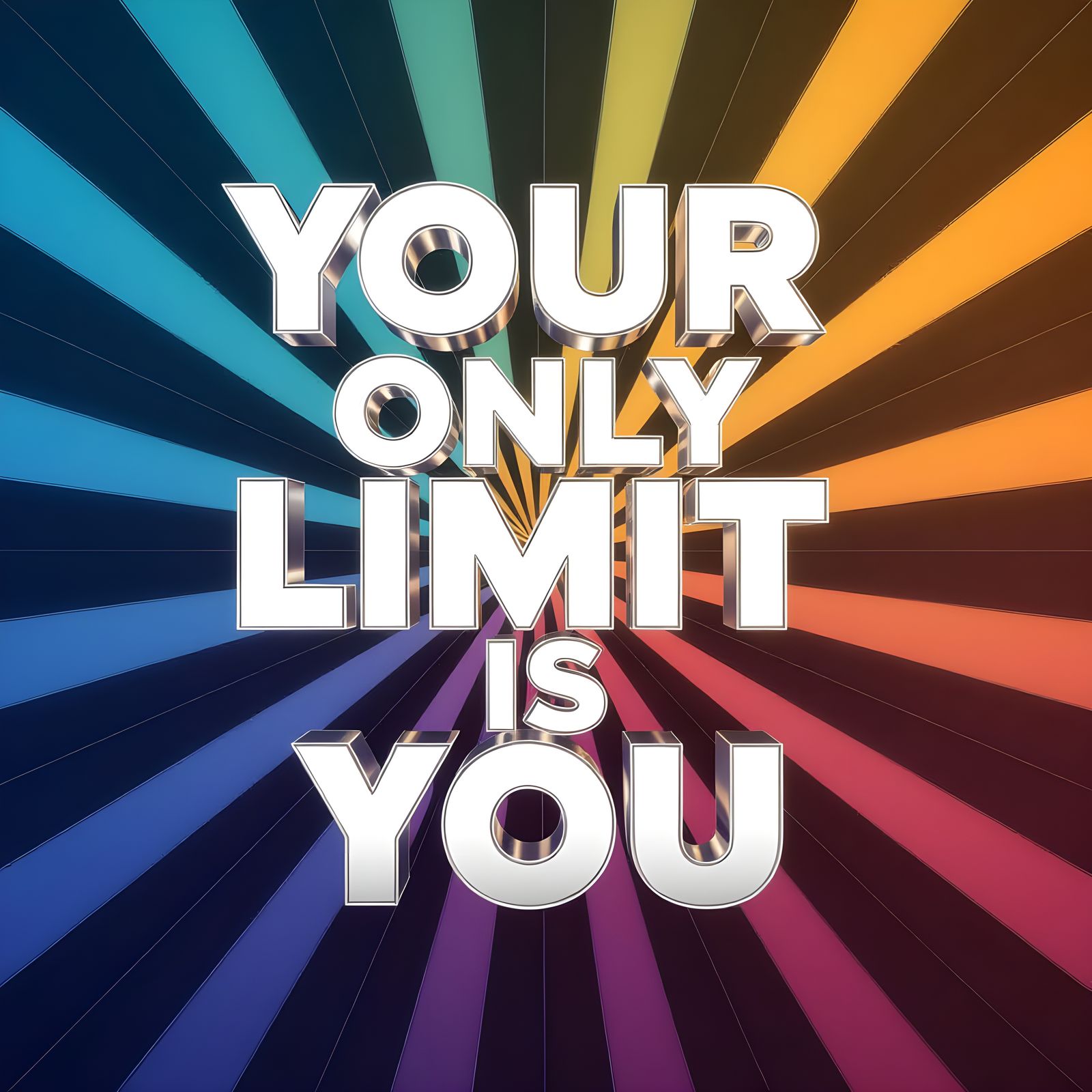 Empowering Quote in Bold Font with Abstract Elements