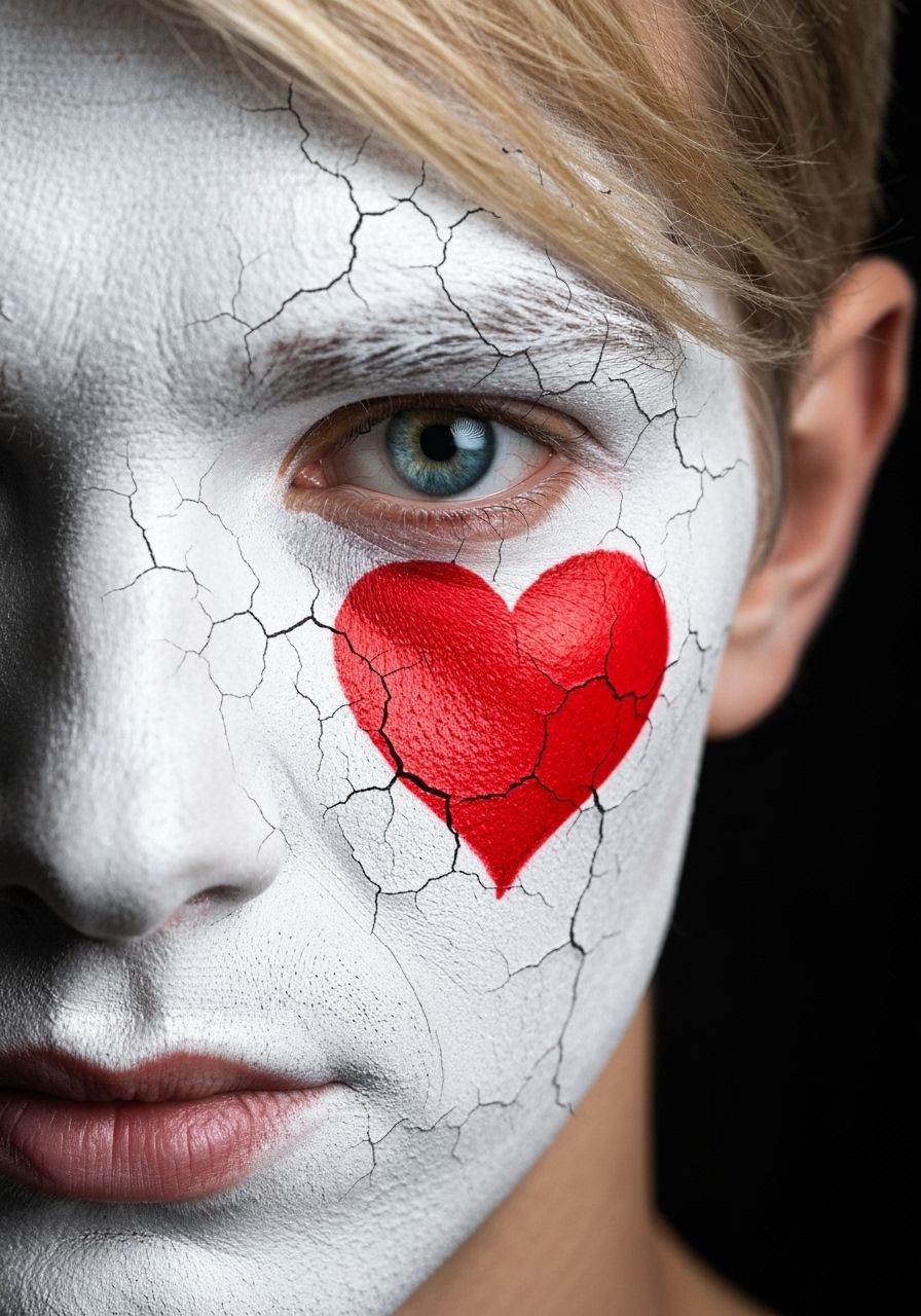 Avant-Garde Portrait of a Cracked Playing Card Jack