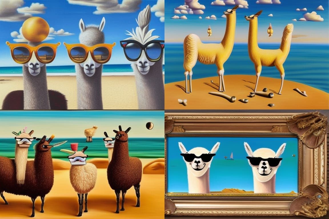 Llamas wearing sunglasses