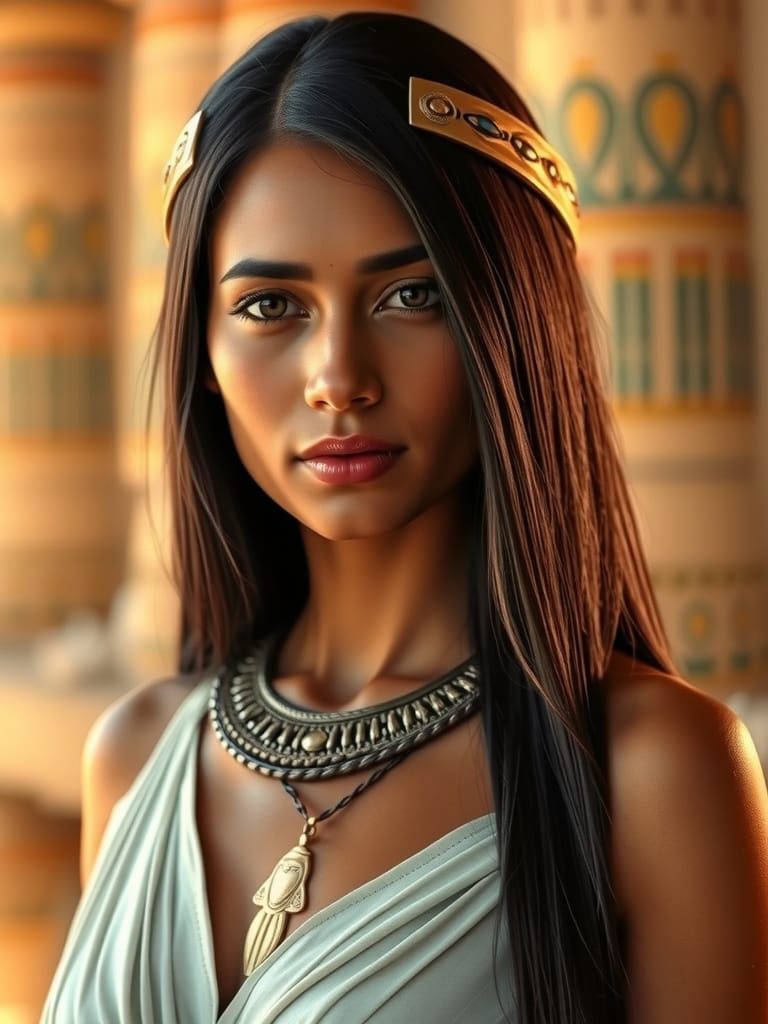 Goddess Isis Portrait: Layla in a Futuristic Egypt