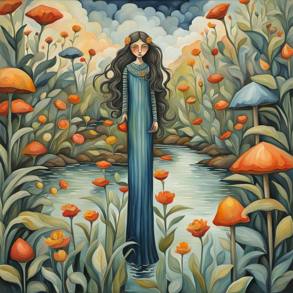 Gouache Painting in Impressionist Style