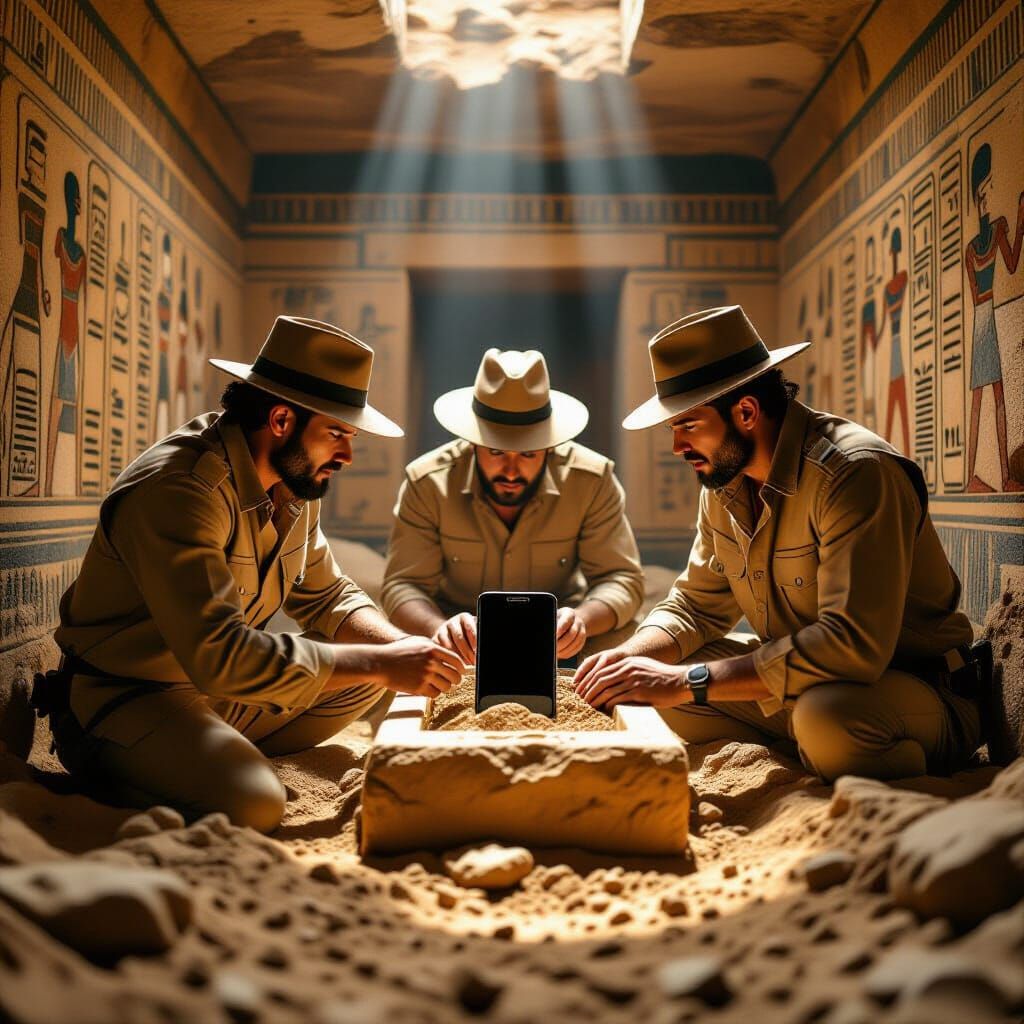 Ancient Tomb Reveals Smartphone Discovery in Egypt