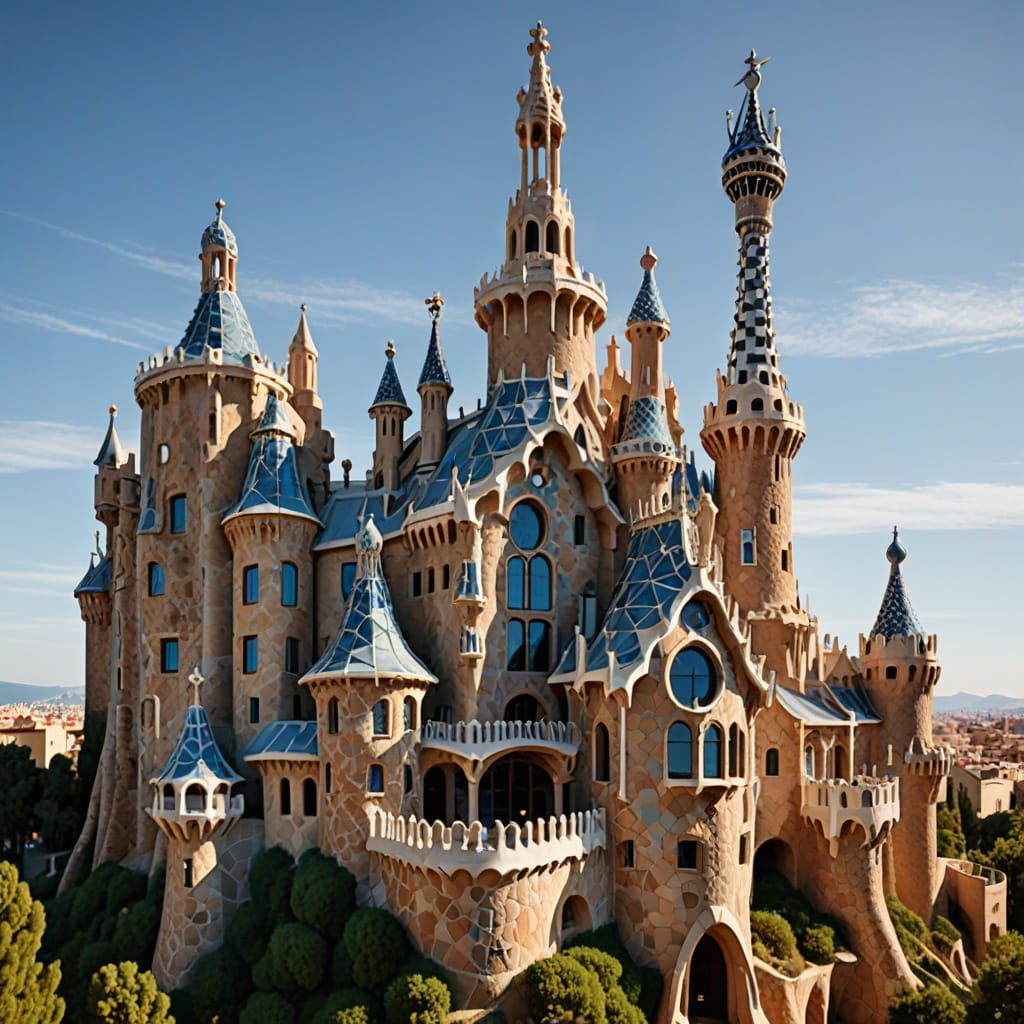 Medieval Castle with Modernist Architectural Flair