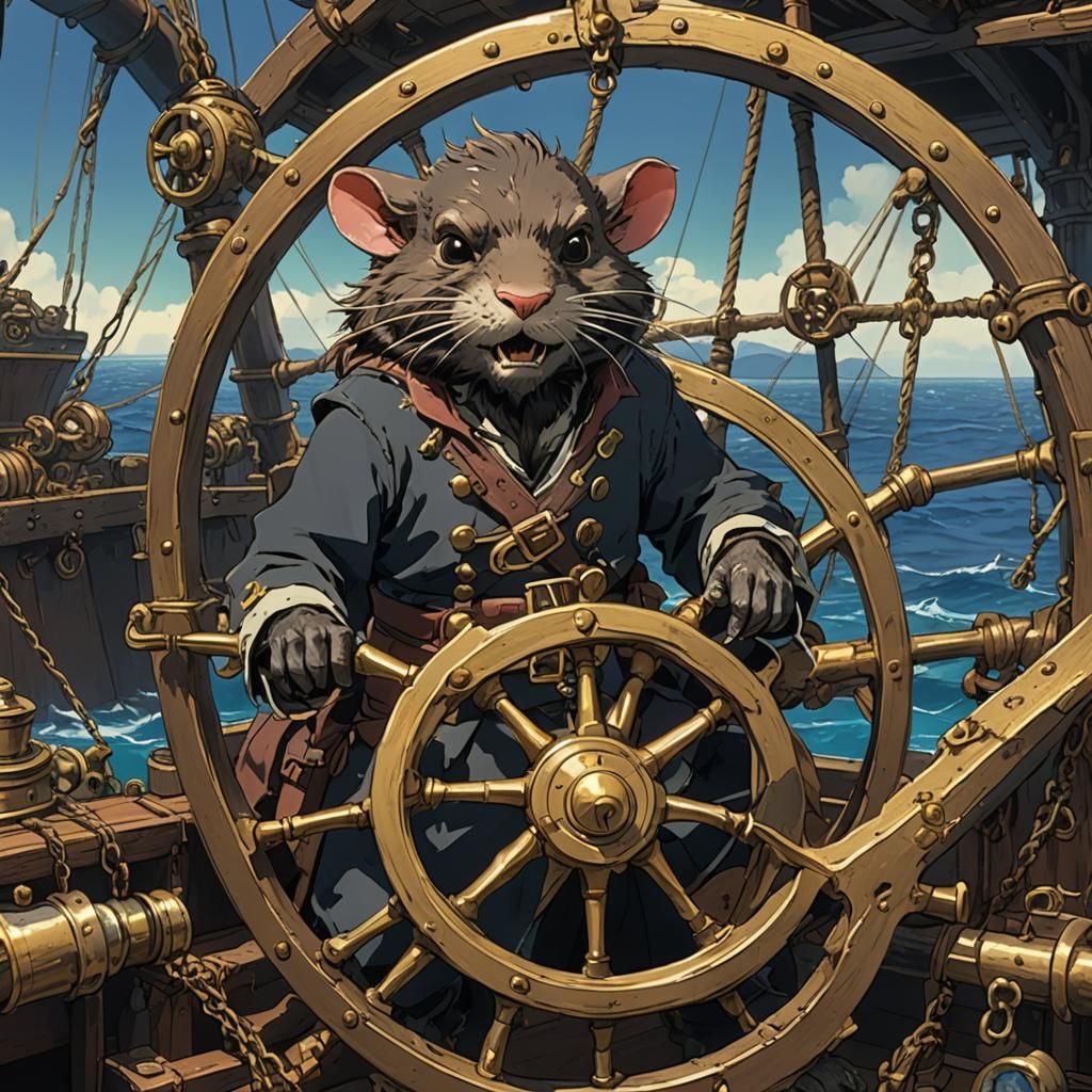 Sea Rat Pirate Captain in Redwall Style