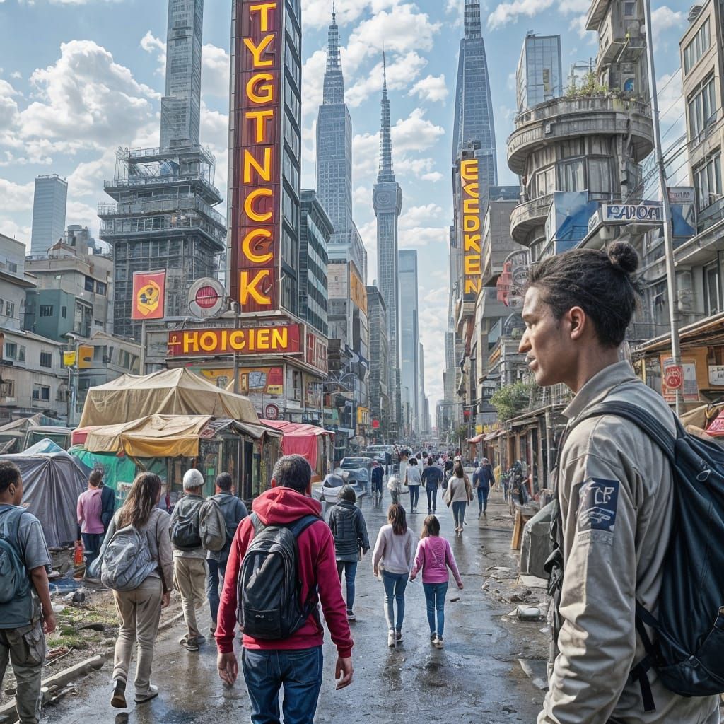 A Utopian Future Unfolds in Vibrant Digital Art