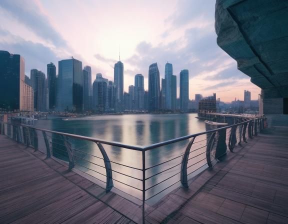 Detailed 16K Resolution Cityscape