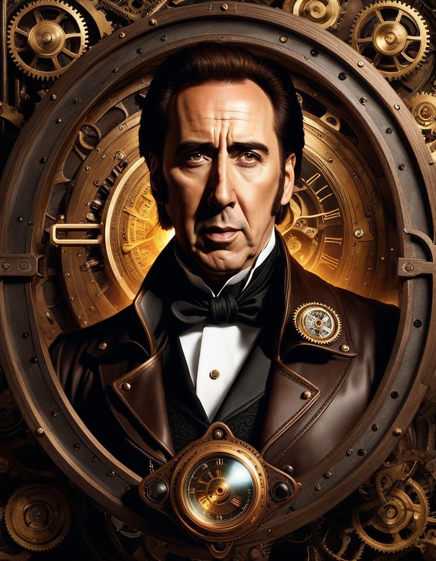 Steampunk Nicolas Cage (Movie Poster)