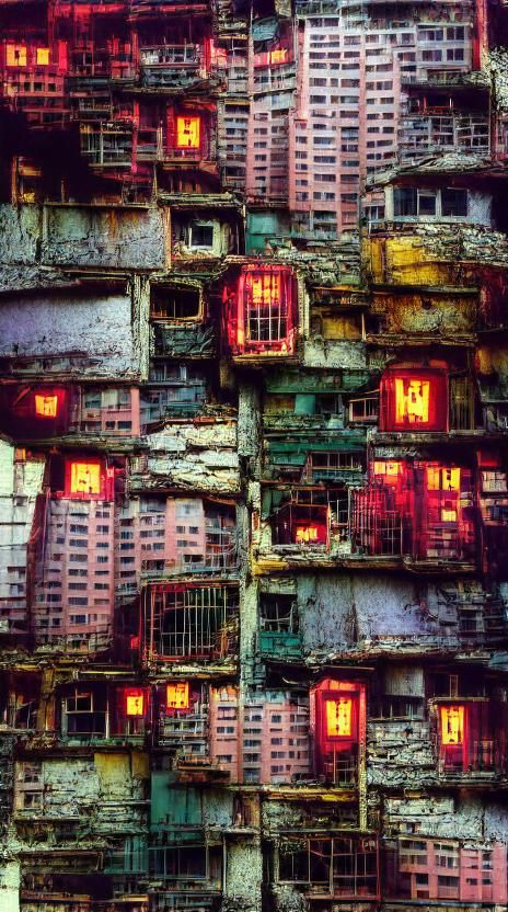 Kowloon Walled City Urban Blight Photography