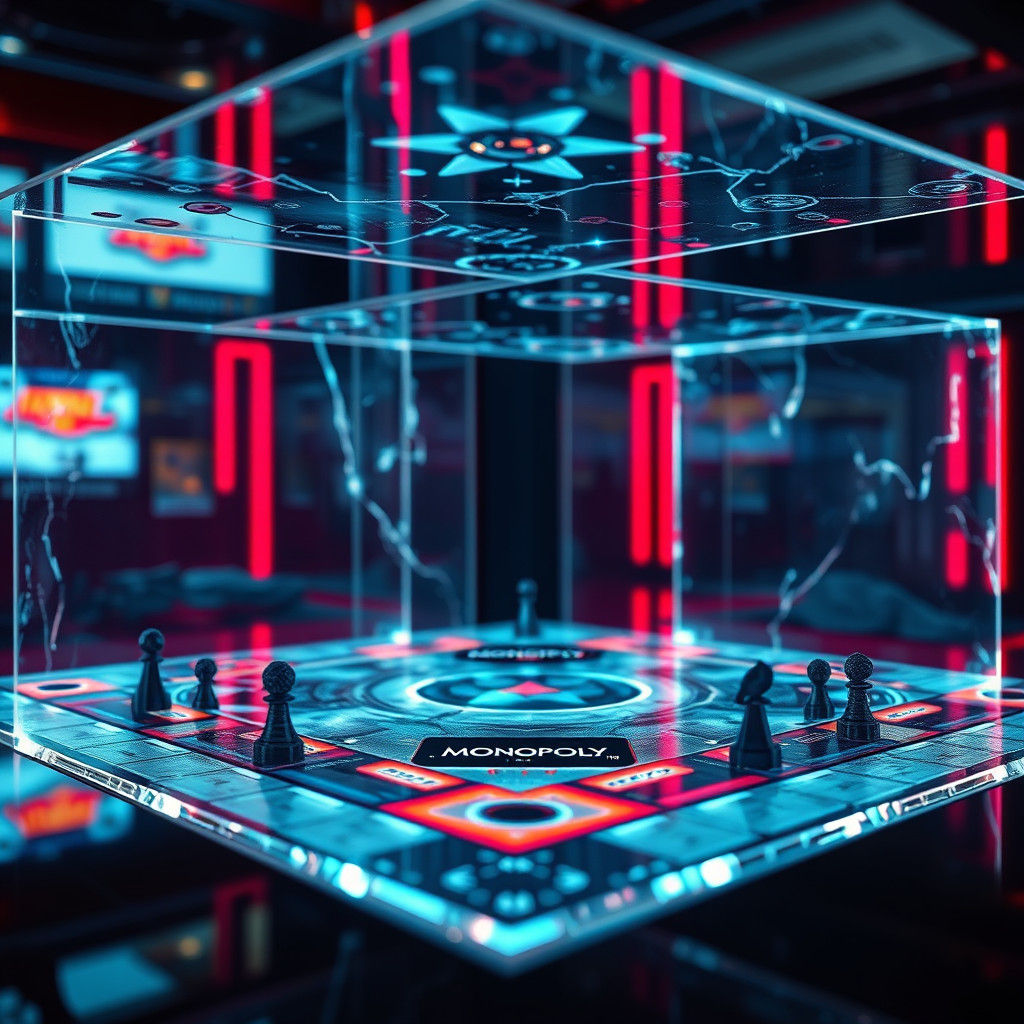 Holographic Monopoly Game in Futuristic Style