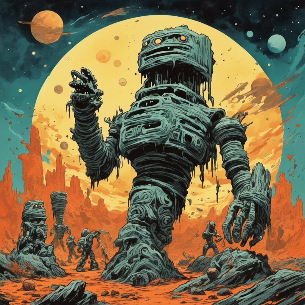 Retro Sci-Fi Book Cover of Space Debris