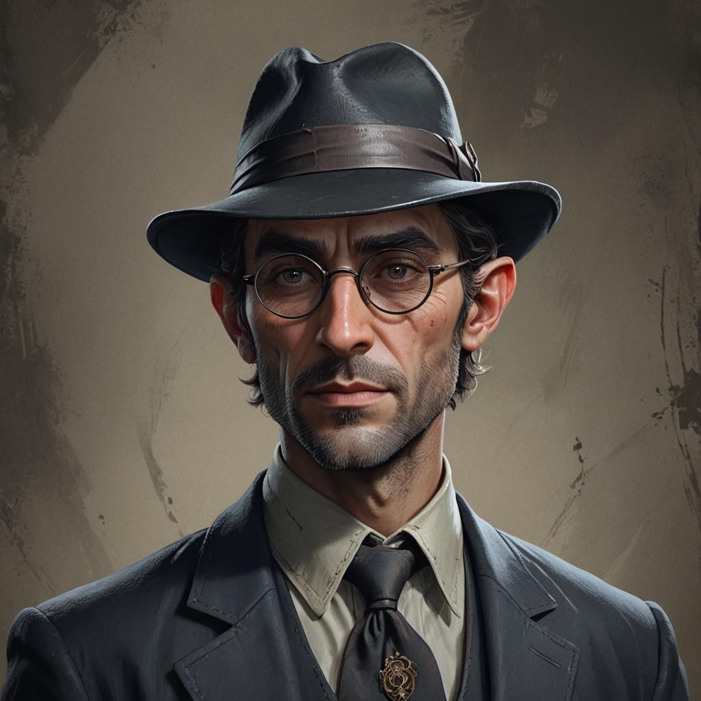 Noir Half-Elf Detective in Artstation Style