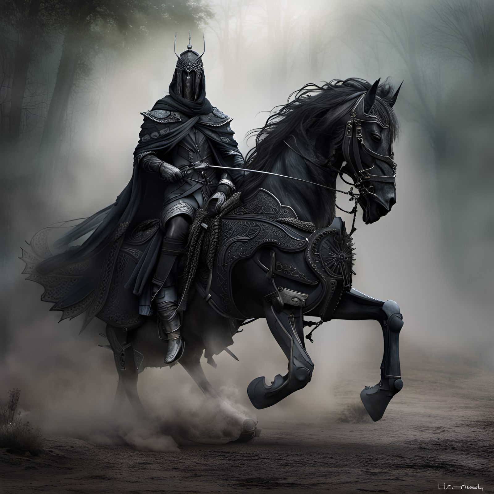 Nazgul 2 of 9: Ralph Bakshi styled, Lord Of The Rings™©®.