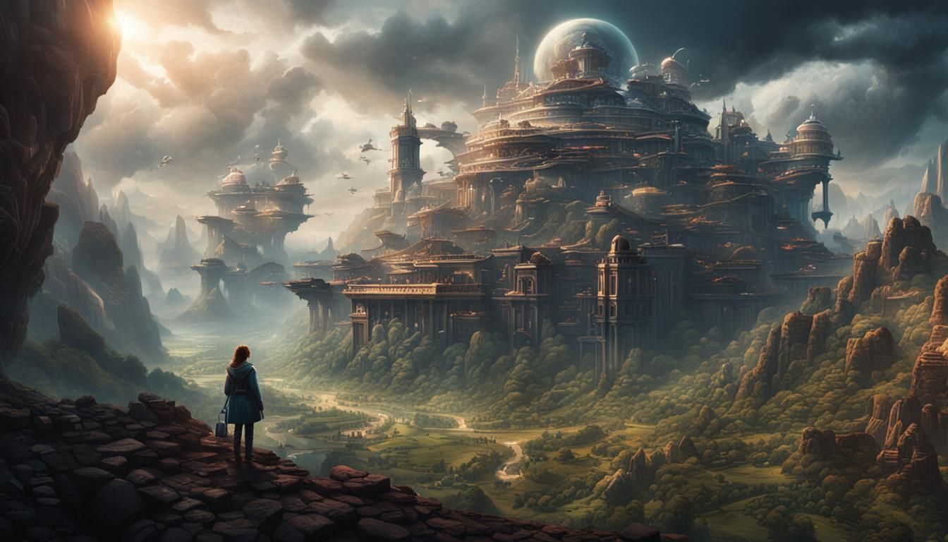Epic Cinematic Digital Matte Painting of Radiant Woman