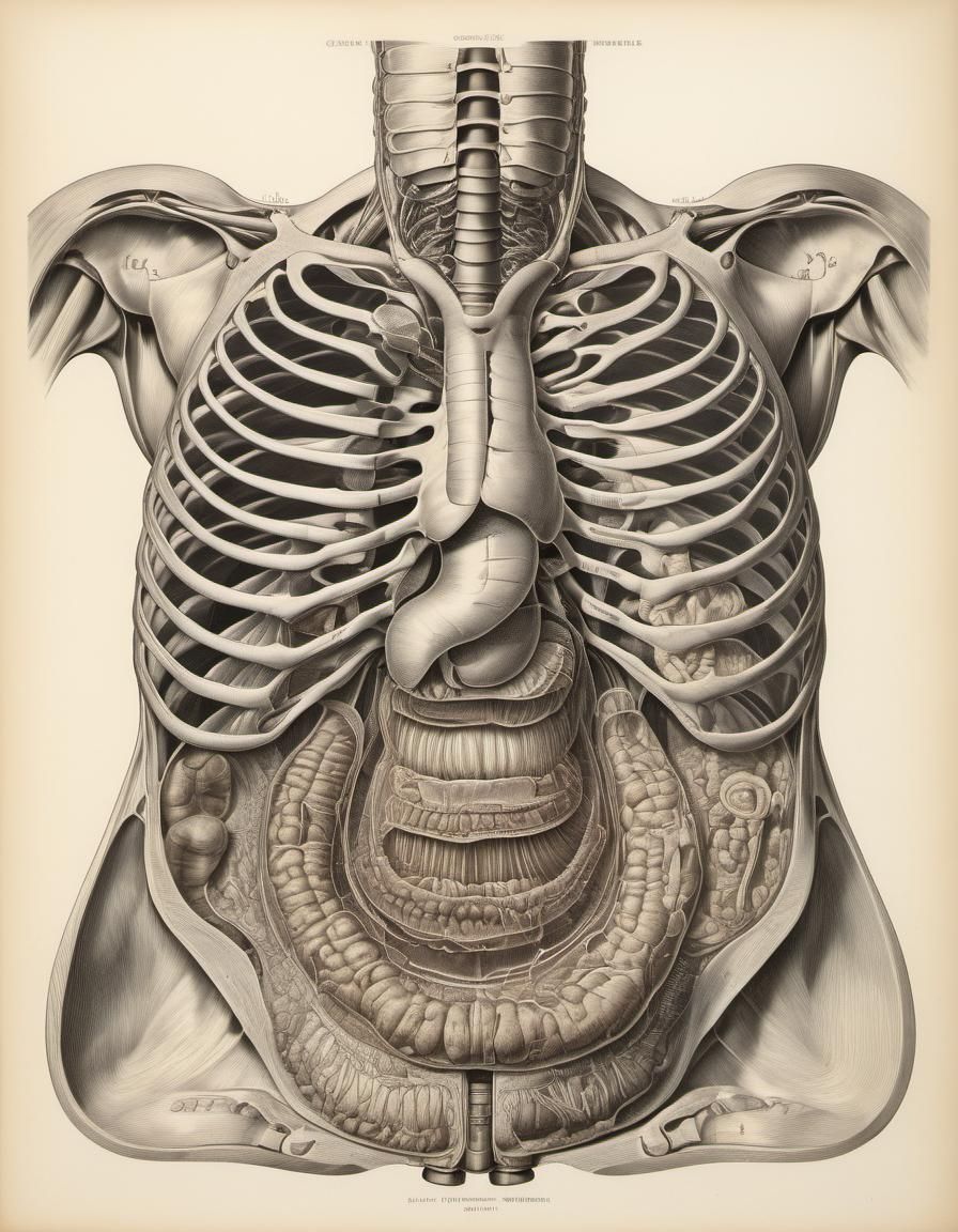 Anatomical Digestive System as Fine Art Print