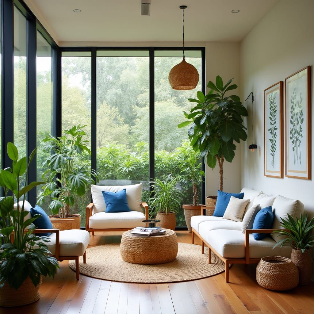 Serenely Modern Bohemian Oasis with Natural Light and Verdan...