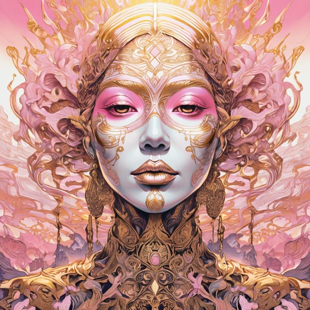 Ethereal Ink Portrait of a D&D Adventurer