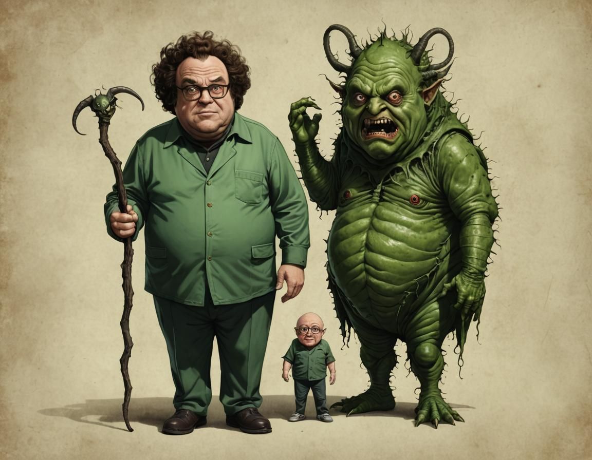 Jolly Green Giant with Unlikely Companions