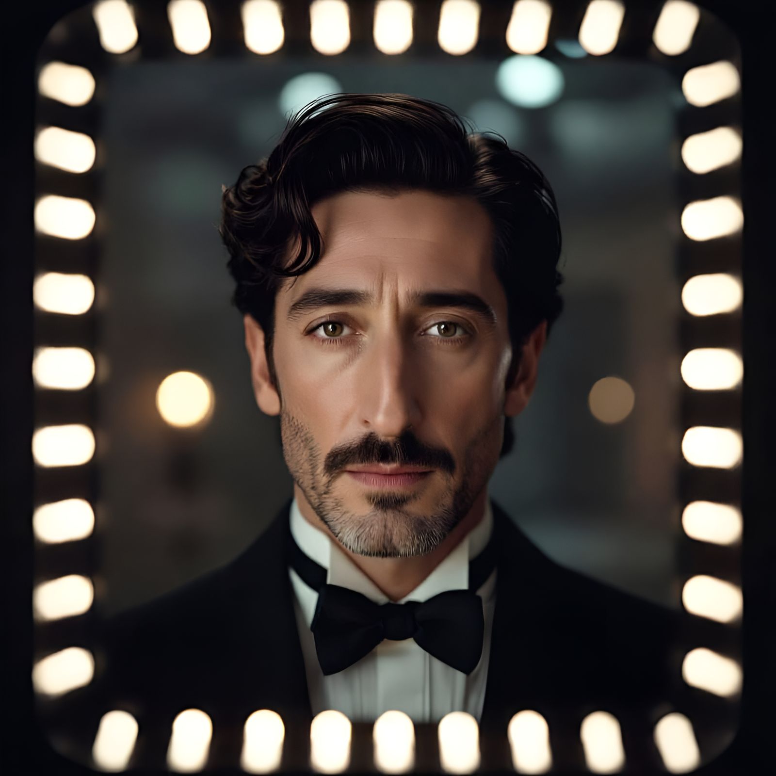 Adrien Brody Cinematic Portrait with Film Grain