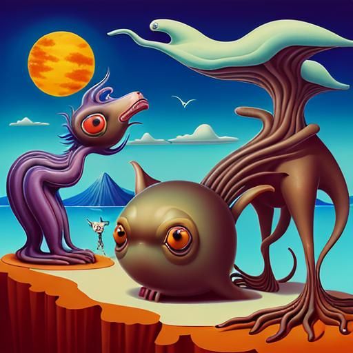 Surreal Animals in Modern Surrealist Style