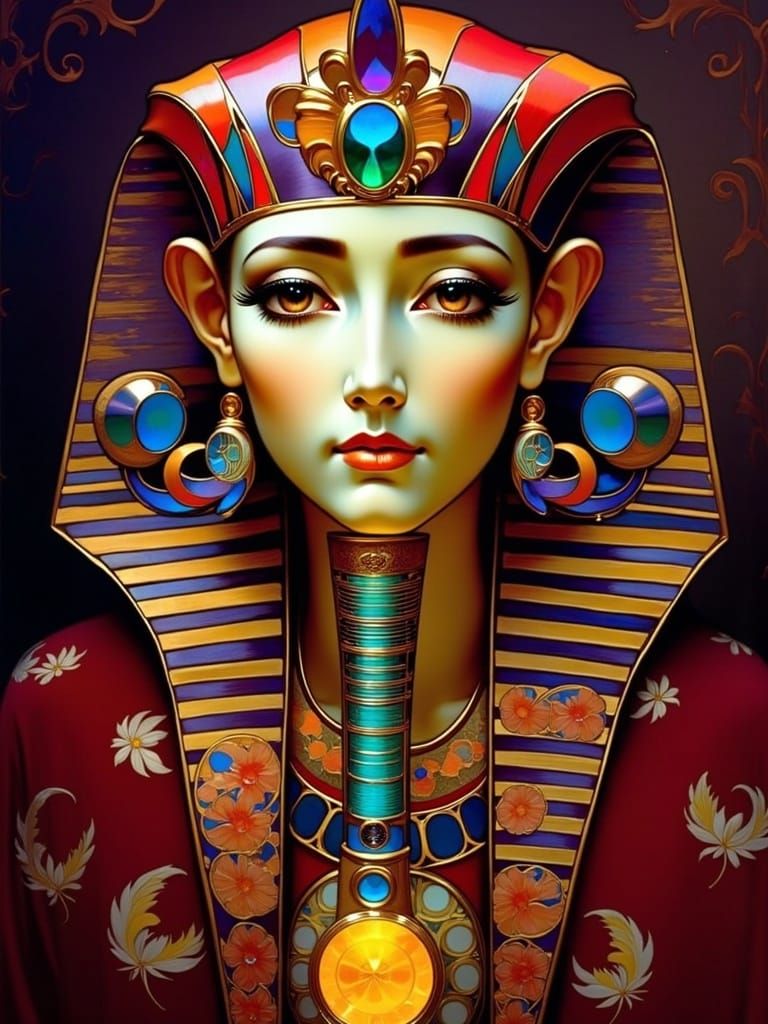 King Tut Pachinko Machine in Art Nouveau Style