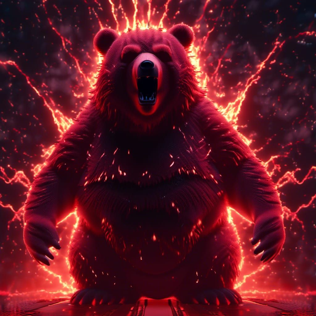 Menacing Bear in Electric Storm