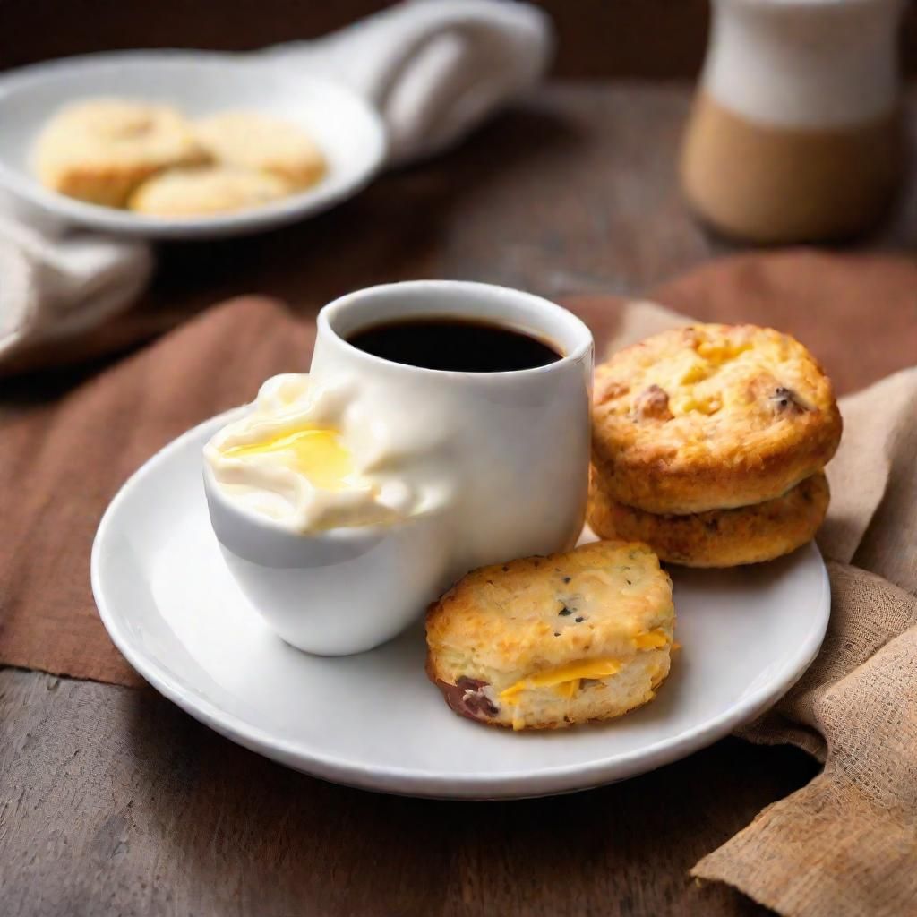 Sausage Biscuits and Coffee: A Breakfast Still Life
