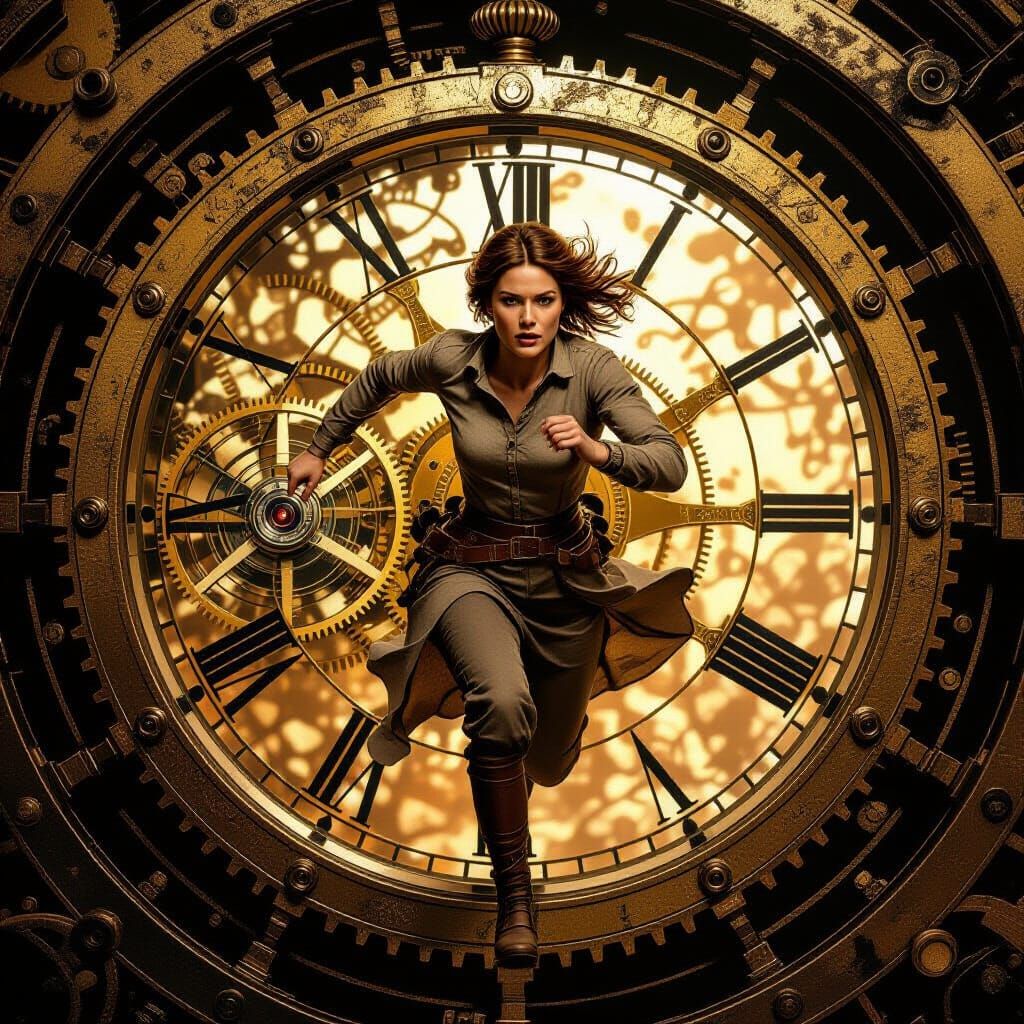 Woman Runs Through Antique Pocket Watch Mechanism