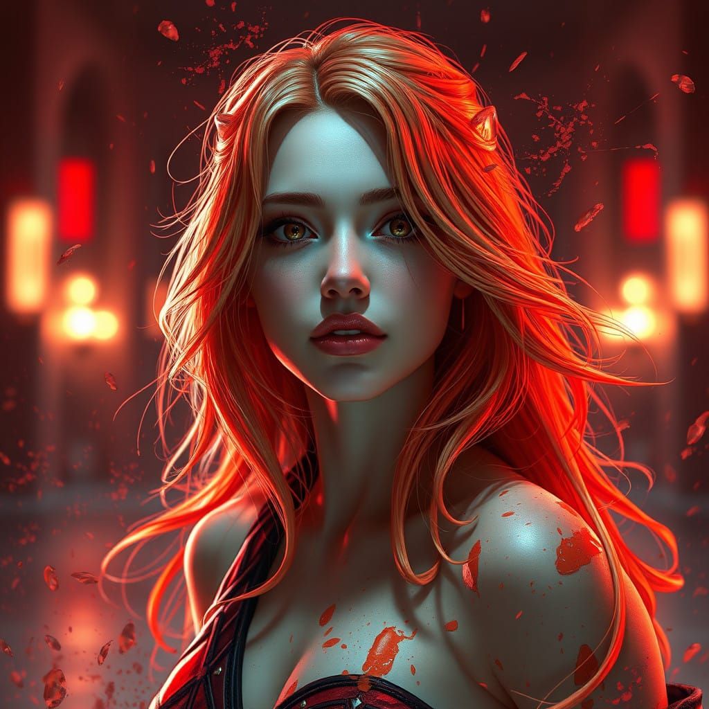 Ethereal Beauty in Vibrant Triadic Colors