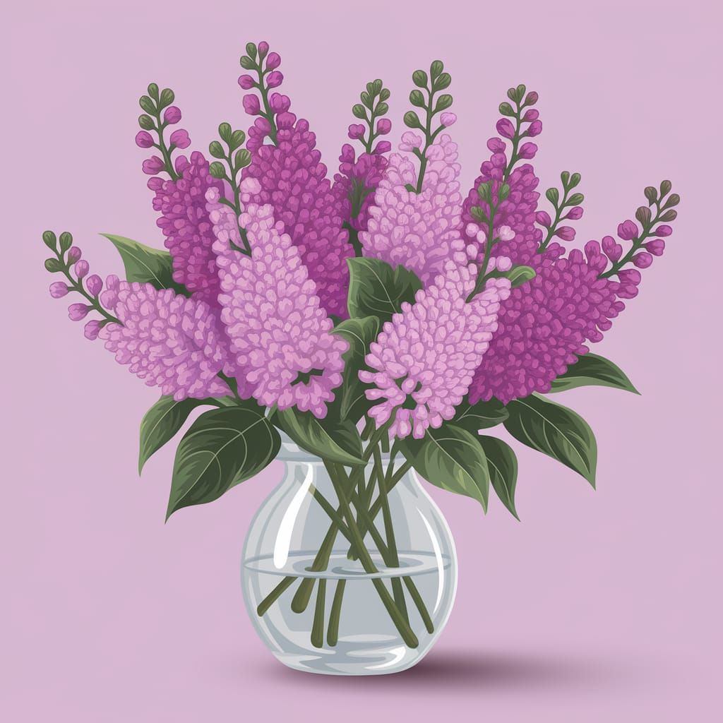 Soft Mauve Paradise with Lilac Accents