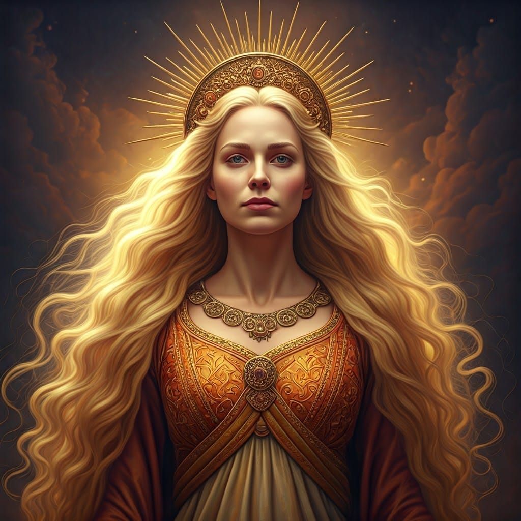 Divine Sunna Hovers in Sky: Matte Painting