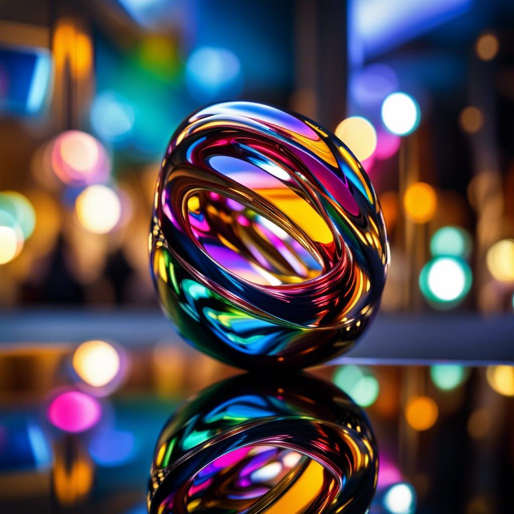 Impossible Mirrored Sculpture in Four Dimensions