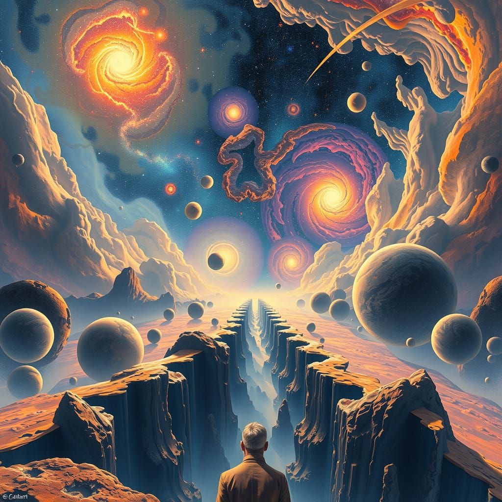 Ethereal Cosmic Expanse in Surreal Dreamlike Style