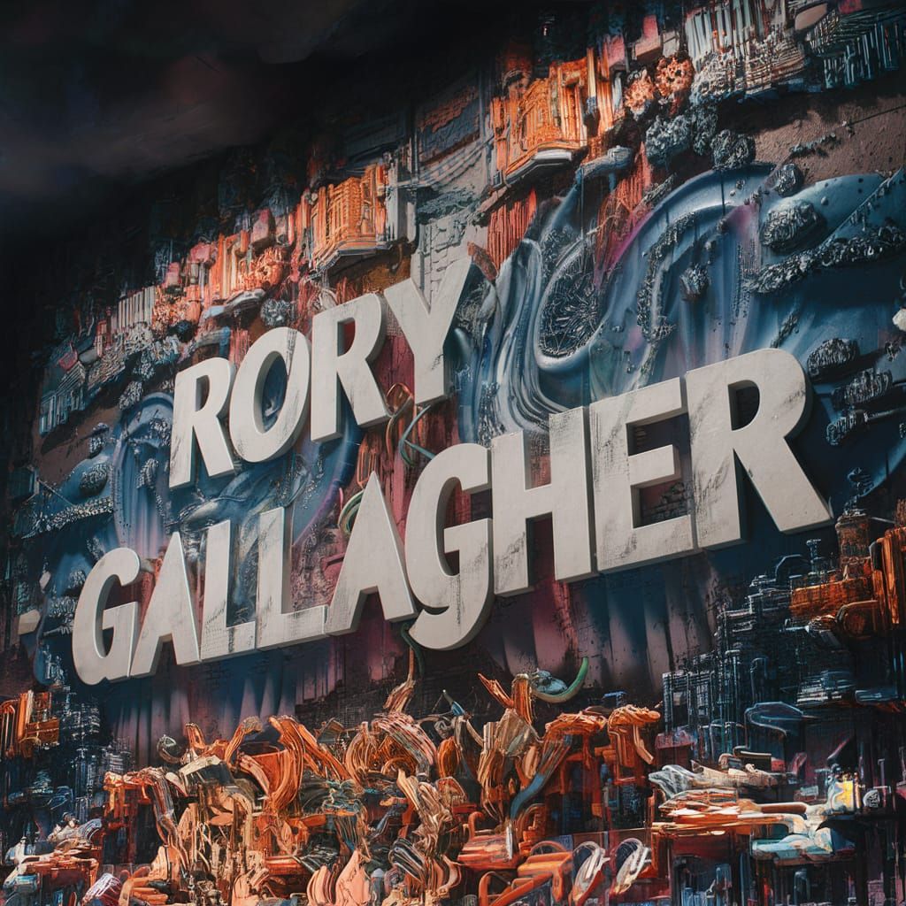 Epic Graffiti Wall Featuring Rory Gallagher, Digital Paintin...