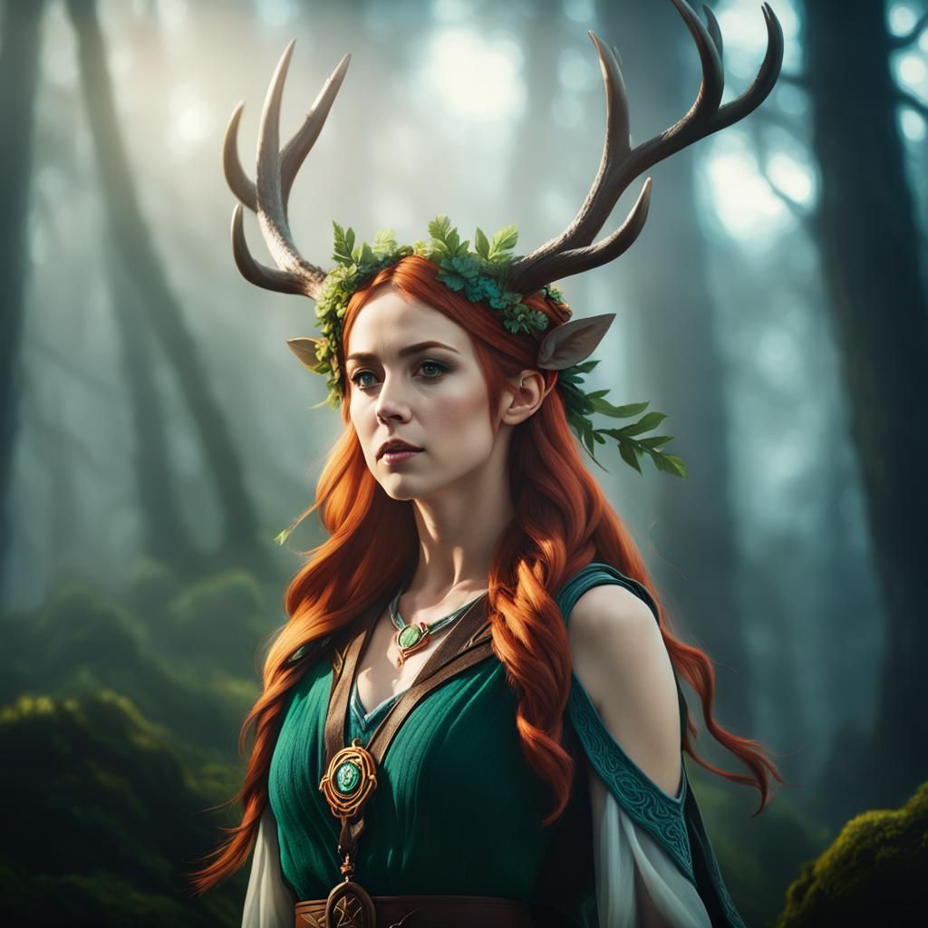 Keyleth from Vox Machina: Half-elf Druid Portrait