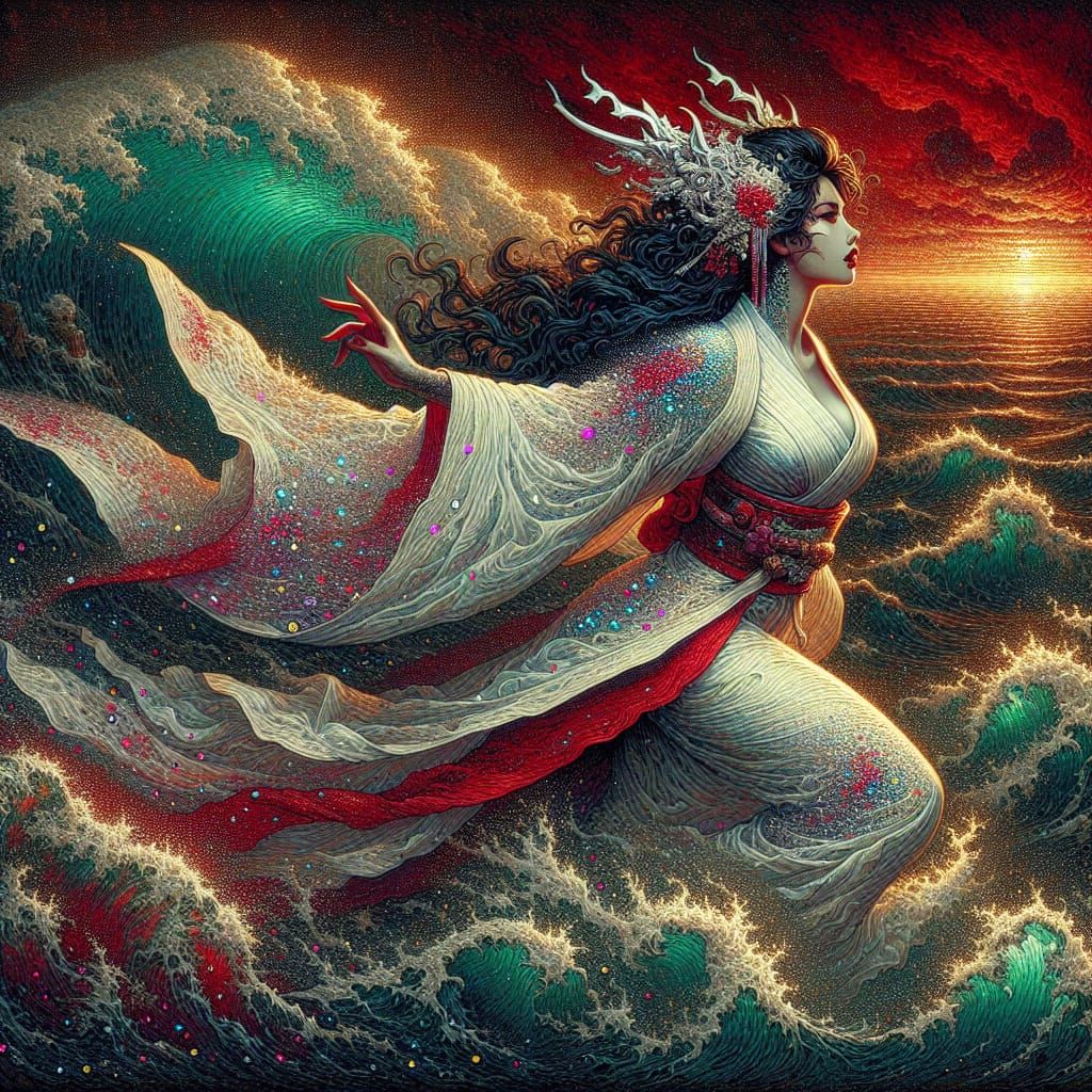 Lady of the Sea in Romantic Style