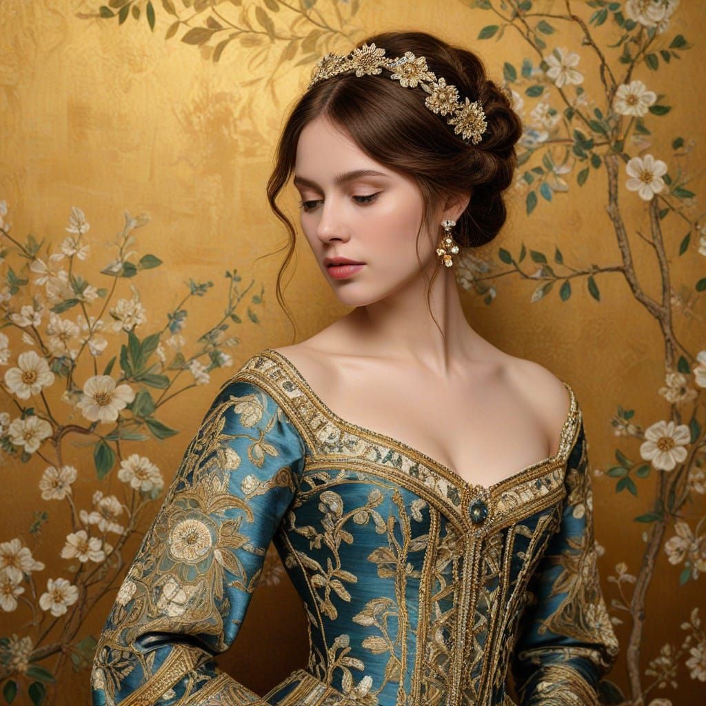 Ethereal Regal Beauty in Golden Light