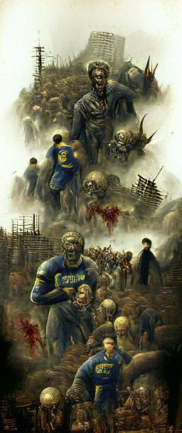 Zombie Horde Attacks Stalinist City, Dore Style