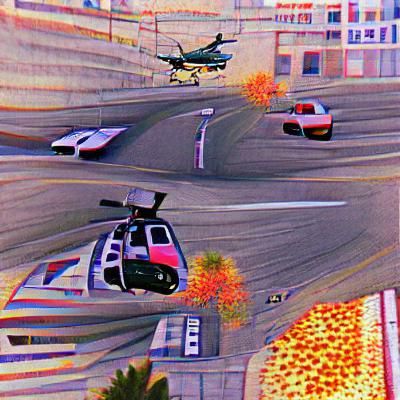 Neon Cityscape at Night in Cyberpunk Style