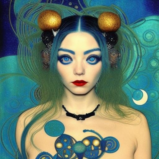 Pucca Portrait in Celtic Neo-Impressionist Style