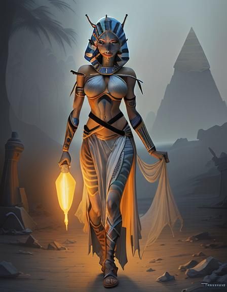Ahsoka as Undead Mummy in Ethereal Fantasy