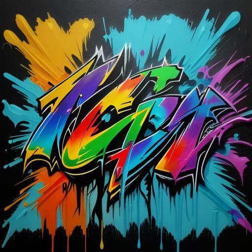 Graffiti Art in Street Style with Splash Effects
