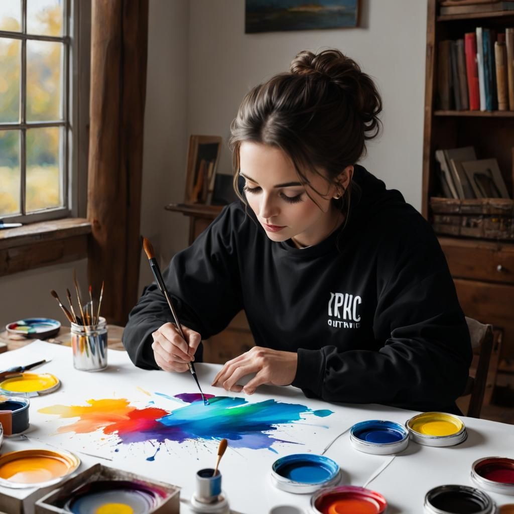 Artist Painting Something Amazing