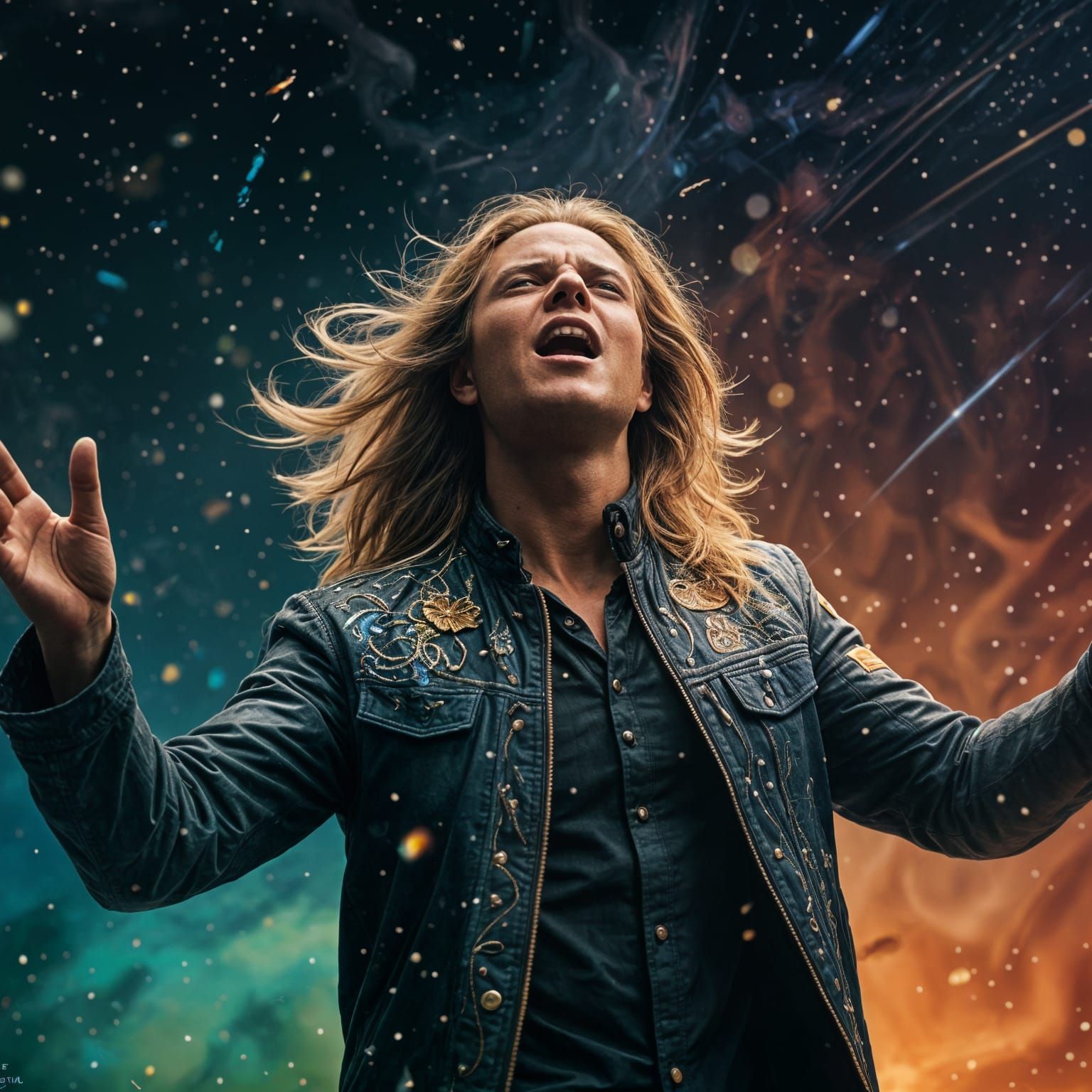 Bach in Space: Hyperrealistic Cinematic Portrait