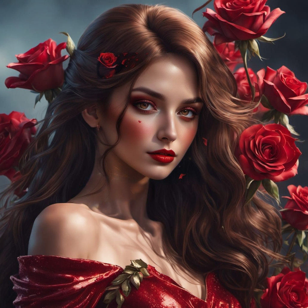 Ethereal Goddess in Shimmering Splendor