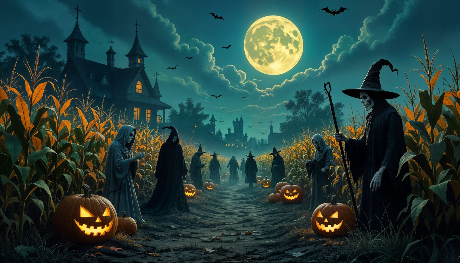 Undead Harvest Festival: Haunted Mazes and Ghostly Scarecrow...