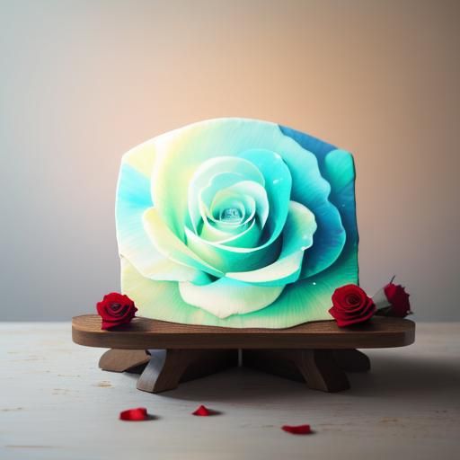 Vibrant Red Rose Oil Painting Still Life