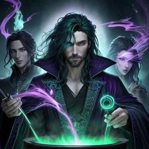 Wizards Brewing Potion in a Dark Castle, Hyperdetailed