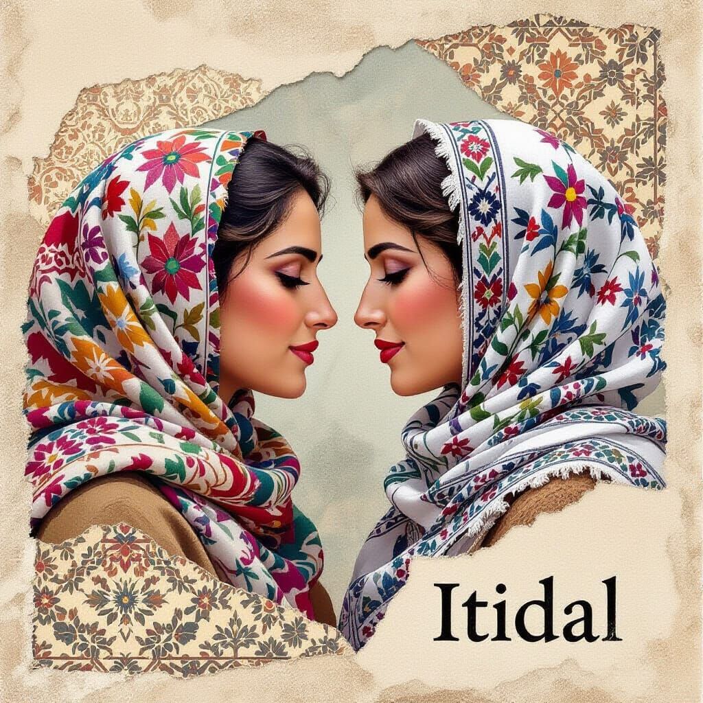 Palestinian Women Solidarity in Mixed Media Collage