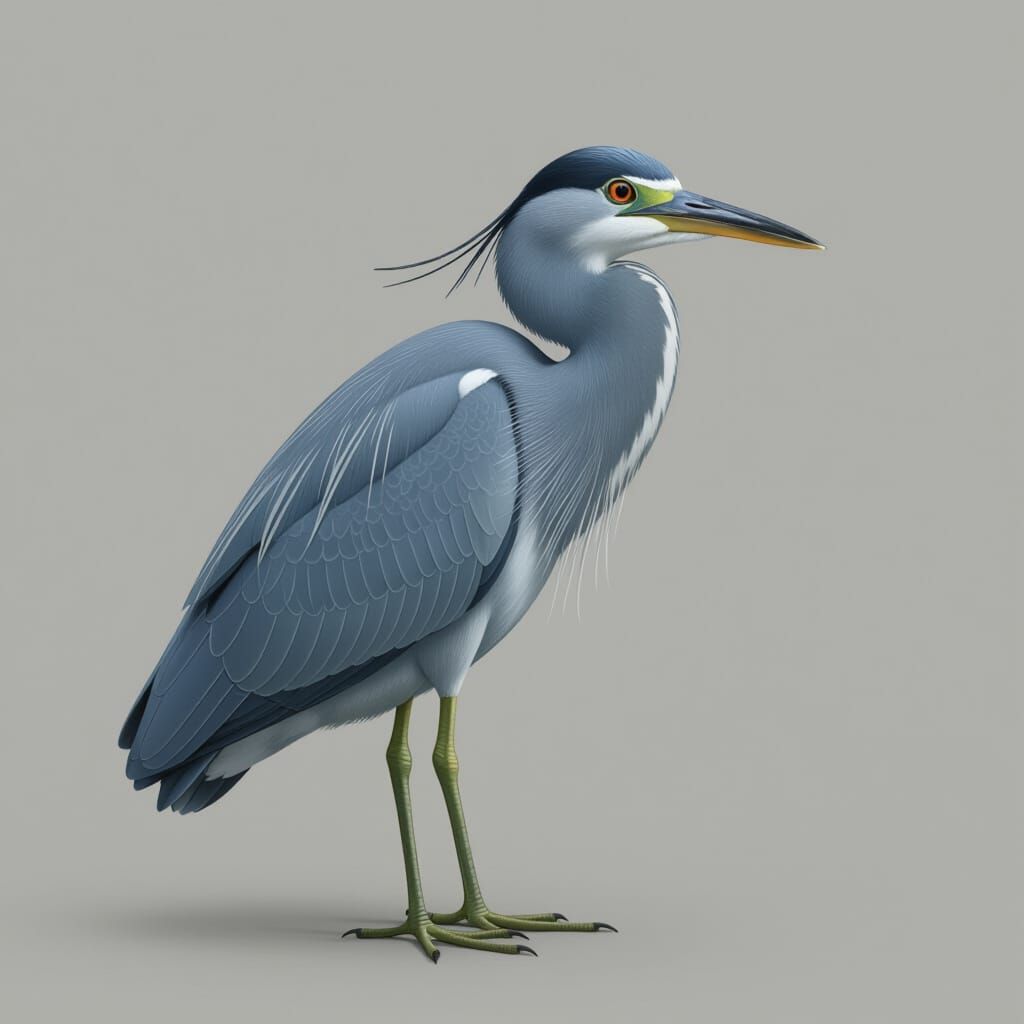 Detailed HD Portrait of Agami Heron