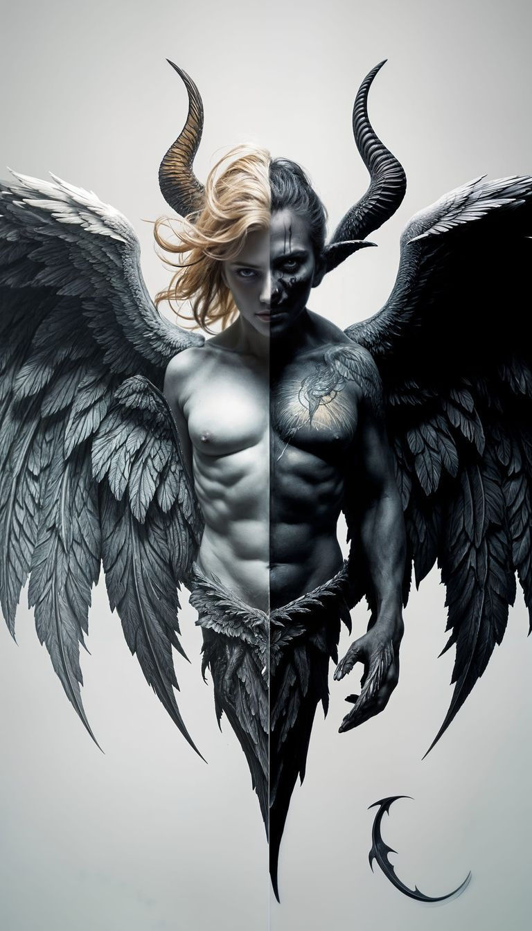 Divine and Diabolical Entities Confront in Stunning Split-Sc...